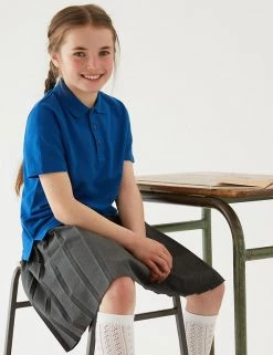 M&S Collection Polo-shirts Unisex Pure Cotton Polo Shirt (2-16 Yrs) -School Uniform Sales Store SD 04 T93 1782 RA X EC 1