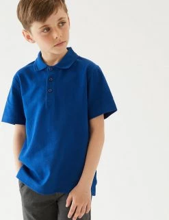 M&S Collection Polo-shirts Unisex Pure Cotton Polo Shirt (2-16 Yrs) -School Uniform Sales Store SD 04 T93 1782 RA X EC 2