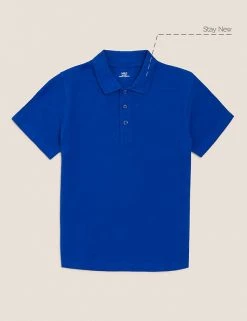 M&S Collection Polo-shirts Unisex Pure Cotton Polo Shirt (2-16 Yrs) -School Uniform Sales Store SD 04 T93 1782 RA X EC 90