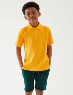 M&S Collection Polo-shirts Unisex Pure Cotton Polo Shirt (2-16 Yrs) -School Uniform Sales Store SD 04 T93 1782 S0 X EC 1