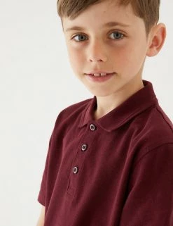 M&S Collection Polo-shirts Unisex Pure Cotton Polo Shirt (2-16 Yrs) -School Uniform Sales Store SD 04 T93 1782 XM X EC 3