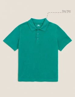 M&S Collection Polo-shirts Unisex Pure Cotton Polo Shirt (2-16 Yrs) -School Uniform Sales Store SD 04 T93 1782 XS X EC 90