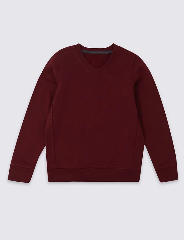 M&S Collection Jumpers Unisex V Neck Sweatshirt (2-16 Yrs) 4 M&S Collection Jumpers Unisex V Neck Sweatshirt (2-16 Yrs) - Image 2
