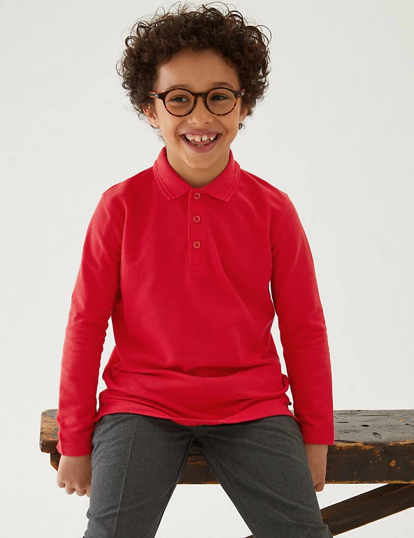 Polo-shirts Unisex Long Sleeve Polo Shirt (2-16 Yrs) 13 Polo-shirts Unisex Long Sleeve Polo Shirt (2-16 Yrs) - Image 11