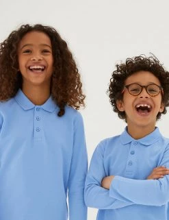 Polo-shirts Unisex Long Sleeve Polo Shirt (2-16 Yrs) 47 Polo-shirts Unisex Long Sleeve Polo Shirt (2-16 Yrs) -School Uniform Sales Store SD 04 T93 2081 QE X EC 0