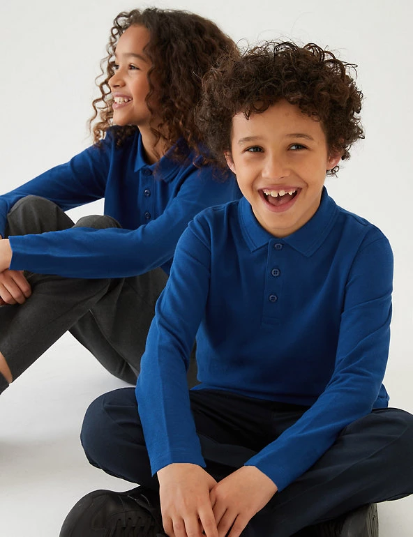 Polo-shirts Unisex Long Sleeve Polo Shirt (2-16 Yrs) 22 Polo-shirts Unisex Long Sleeve Polo Shirt (2-16 Yrs) - Image 20