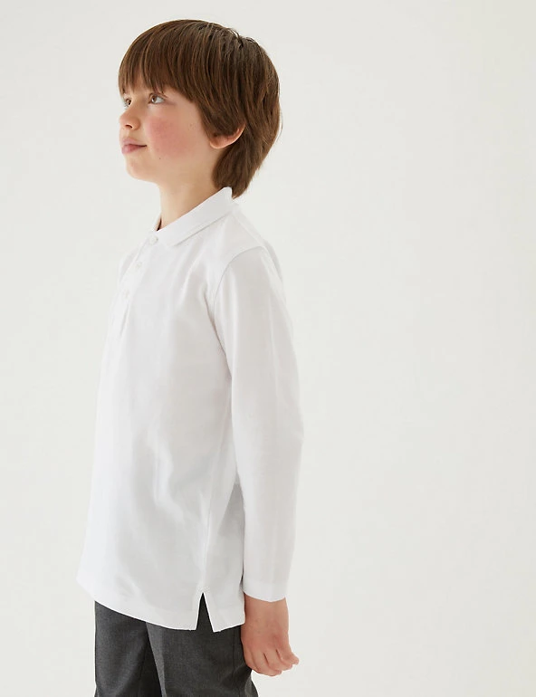 Polo-shirts Unisex Long Sleeve Polo Shirt (2-16 Yrs) 6 Polo-shirts Unisex Long Sleeve Polo Shirt (2-16 Yrs) - Image 4