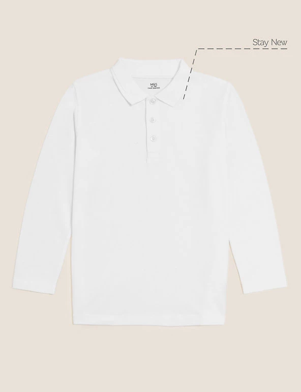 Polo-shirts Unisex Long Sleeve Polo Shirt (2-16 Yrs) 4 Polo-shirts Unisex Long Sleeve Polo Shirt (2-16 Yrs) - Image 2