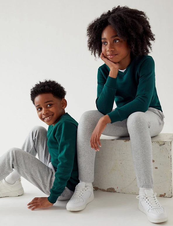 M&S Collection Jumpers Cotton Unisex V-Neck Sweatshirt (2-16 Yrs) 23 M&S Collection Jumpers Cotton Unisex V-Neck Sweatshirt (2-16 Yrs) - Image 21