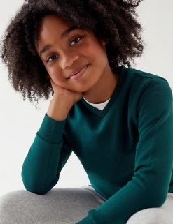 M&S Collection Jumpers Cotton Unisex V-Neck Sweatshirt (2-16 Yrs) 49 M&S Collection Jumpers Cotton Unisex V-Neck Sweatshirt (2-16 Yrs) -School Uniform Sales Store SD 04 T93 2275 EE X EC 1