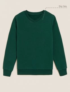 M&S Collection Jumpers Cotton Unisex V-Neck Sweatshirt (2-16 Yrs) 48 M&S Collection Jumpers Cotton Unisex V-Neck Sweatshirt (2-16 Yrs) -School Uniform Sales Store SD 04 T93 2275 EE X EC 90