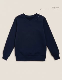 M&S Collection Jumpers Cotton Unisex V-Neck Sweatshirt (2-16 Yrs) 43 M&S Collection Jumpers Cotton Unisex V-Neck Sweatshirt (2-16 Yrs) -School Uniform Sales Store SD 04 T93 2275 F3 X EC 90