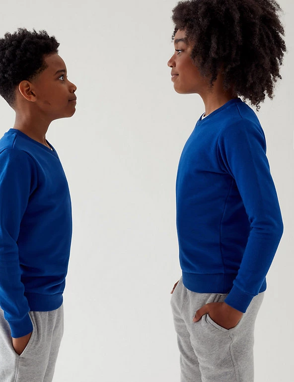 M&S Collection Jumpers Cotton Unisex V-Neck Sweatshirt (2-16 Yrs) 13 M&S Collection Jumpers Cotton Unisex V-Neck Sweatshirt (2-16 Yrs) - Image 11