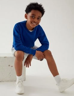 M&S Collection Jumpers Cotton Unisex V-Neck Sweatshirt (2-16 Yrs) 39 M&S Collection Jumpers Cotton Unisex V-Neck Sweatshirt (2-16 Yrs) -School Uniform Sales Store SD 04 T93 2275 RA X EC 1