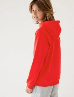 M&S Collection Jumpers Unisex Cotton Hooded Sweatshirt (2-18 Yrs) -School Uniform Sales Store SD 04 T93 2276 B0 X EC 3