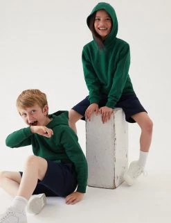 M&S Collection Jumpers Unisex Cotton Hooded Sweatshirt (2-18 Yrs) -School Uniform Sales Store SD 04 T93 2276 EE X EC 0