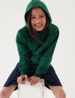 M&S Collection Jumpers Unisex Cotton Hooded Sweatshirt (2-18 Yrs) -School Uniform Sales Store SD 04 T93 2276 EE X EC 2