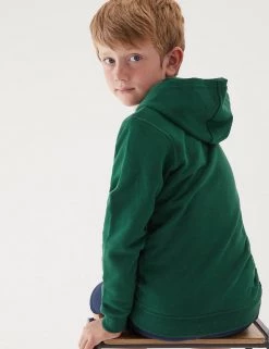 M&S Collection Jumpers Unisex Cotton Hooded Sweatshirt (2-18 Yrs) -School Uniform Sales Store SD 04 T93 2276 EE X EC 3