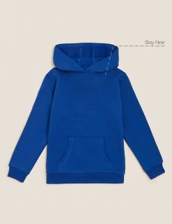 M&S Collection Jumpers Unisex Cotton Hooded Sweatshirt (2-18 Yrs) -School Uniform Sales Store SD 04 T93 2276 RA X EC 90