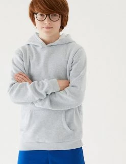 M&S Collection Jumpers Unisex Cotton Hooded Sweatshirt (2-18 Yrs) -School Uniform Sales Store SD 04 T93 2276 UT X EC 2