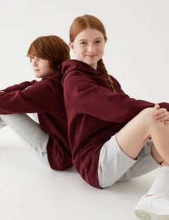 M&S Collection Jumpers Unisex Cotton Hooded Sweatshirt (2-18 Yrs) -School Uniform Sales Store SD 04 T93 2276 XM X EC 0