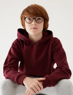M&S Collection Jumpers Unisex Cotton Hooded Sweatshirt (2-18 Yrs) -School Uniform Sales Store SD 04 T93 2276 XM X EC 1