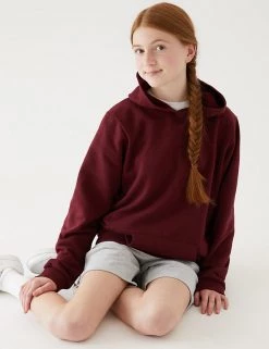 M&S Collection Jumpers Unisex Cotton Hooded Sweatshirt (2-18 Yrs) -School Uniform Sales Store SD 04 T93 2276 XM X EC 2