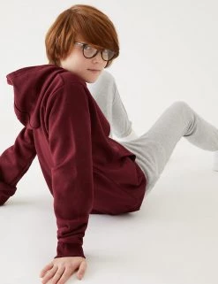 M&S Collection Jumpers Unisex Cotton Hooded Sweatshirt (2-18 Yrs) -School Uniform Sales Store SD 04 T93 2276 XM X EC 3