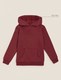 M&S Collection Jumpers Unisex Cotton Hooded Sweatshirt (2-18 Yrs) -School Uniform Sales Store SD 04 T93 2276 XM X EC 90