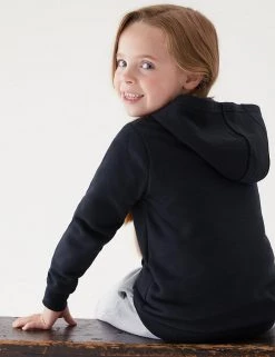 M&S Collection Jumpers Unisex Cotton Hooded Sweatshirt (2-18 Yrs) -School Uniform Sales Store SD 04 T93 2276 Y0 X EC 3