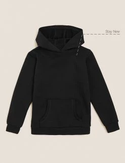 M&S Collection Jumpers Unisex Cotton Hooded Sweatshirt (2-18 Yrs) -School Uniform Sales Store SD 04 T93 2276 Y0 X EC 90