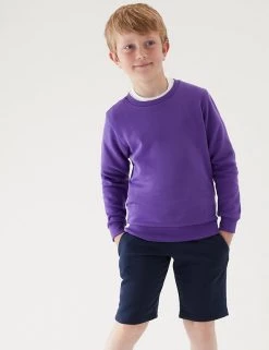M&S Collection Jumpers School Unisex Cotton Regular Fit Sweatshirt (2-16 Yrs) -School Uniform Sales Store SD 04 T93 2278 D0 X EC 1