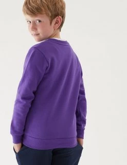 M&S Collection Jumpers School Unisex Cotton Regular Fit Sweatshirt (2-16 Yrs) -School Uniform Sales Store SD 04 T93 2278 D0 X EC 3
