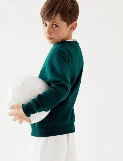 M&S Collection Jumpers School Unisex Cotton Regular Fit Sweatshirt (2-16 Yrs) -School Uniform Sales Store SD 04 T93 2278 EE X EC 3