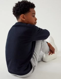 M&S Collection Jumpers School Unisex Cotton Regular Fit Sweatshirt (2-16 Yrs) -School Uniform Sales Store SD 04 T93 2278 F3 X EC 3