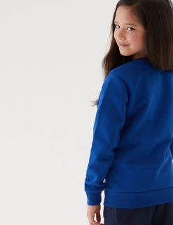 M&S Collection Jumpers School Unisex Cotton Regular Fit Sweatshirt (2-16 Yrs) -School Uniform Sales Store SD 04 T93 2278 RA X EC 3