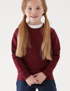 M&S Collection Jumpers School Unisex Cotton Regular Fit Sweatshirt (2-16 Yrs) -School Uniform Sales Store SD 04 T93 2278 XM X EC 2