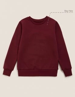 M&S Collection Jumpers School Unisex Cotton Regular Fit Sweatshirt (2-16 Yrs) -School Uniform Sales Store SD 04 T93 2278 XM X EC 90
