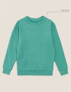 M&S Collection Jumpers School Unisex Cotton Regular Fit Sweatshirt (2-16 Yrs) -School Uniform Sales Store SD 04 T93 2278 XS X EC 90