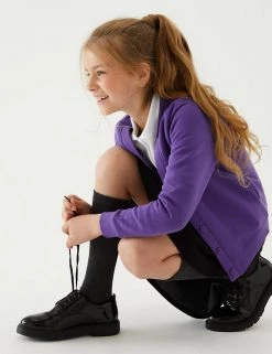 M&S Collection Cardigans Girls' Cotton Regular Fit School Cardigan (2-16 Yrs) -School Uniform Sales Store SD 04 T93 2279 D0 X EC 0