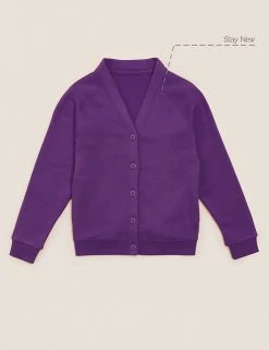 M&S Collection Cardigans Girls' Cotton Regular Fit School Cardigan (2-16 Yrs) -School Uniform Sales Store SD 04 T93 2279 D0 X EC 90