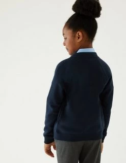 M&S Collection Cardigans Girls' Cotton Regular Fit School Cardigan (2-16 Yrs) -School Uniform Sales Store SD 04 T93 2279 F3 X EC 2