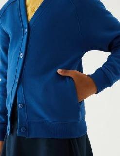 M&S Collection Cardigans Girls' Cotton Regular Fit School Cardigan (2-16 Yrs) -School Uniform Sales Store SD 04 T93 2279 RA X EC 1