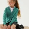 M&S Collection Cardigans Girls' Cotton Regular Fit School Cardigan (2-16 Yrs) -School Uniform Sales Store SD 04 T93 2279 XS X EC 0
