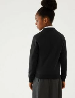 M&S Collection Cardigans Girls' Cotton Regular Fit School Cardigan (2-16 Yrs) -School Uniform Sales Store SD 04 T93 2279 Y0 X EC 2