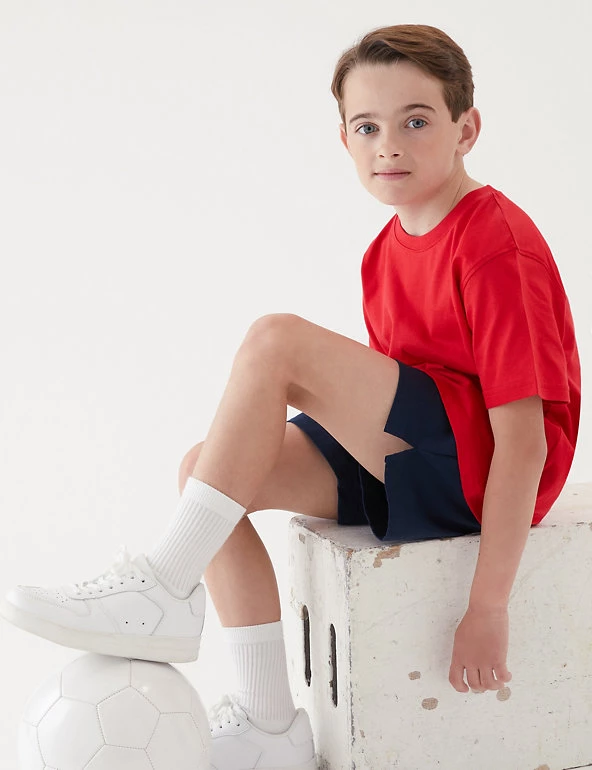 M&S Collection PE Kit Unisex Pure Cotton T-Shirt (2-16 Yrs) 5 M&S Collection PE Kit Unisex Pure Cotton T-Shirt (2-16 Yrs) - Image 3