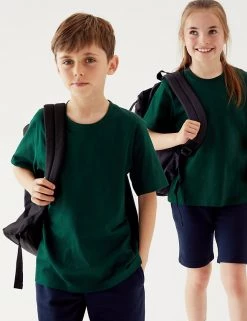 M&S Collection PE Kit Unisex Pure Cotton T-Shirt (2-16 Yrs) 125 M&S Collection PE Kit Unisex Pure Cotton T-Shirt (2-16 Yrs) -School Uniform Sales Store SD 04 T93 2760 EE X EC 0