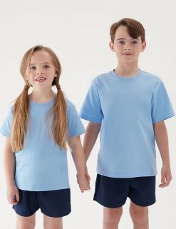 M&S Collection PE Kit Unisex Pure Cotton T-Shirt (2-16 Yrs) 100 M&S Collection PE Kit Unisex Pure Cotton T-Shirt (2-16 Yrs) -School Uniform Sales Store SD 04 T93 2760 QE X EC 0