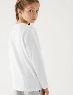 M&S Collection Polo-shirts Unisex Pure Cotton StayNew™ T-Shirt (2-16 Yrs) -School Uniform Sales Store SD 04 T93 2761 Z0 X EC 3