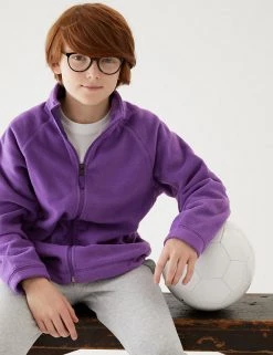 M&S Collection Jumpers Unisex Zip Fleece (2-16 Yrs) -School Uniform Sales Store SD 04 T93 4311 D0 X EC 1